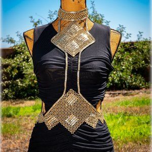 Handmade beaded harness. Accessory